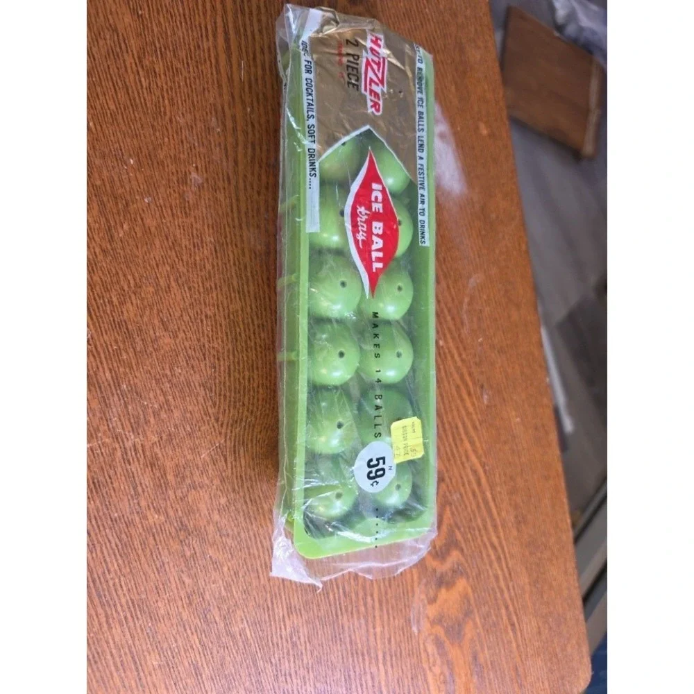 Vintage Hutzler Ice Ball Tray No.15 Avocado Makes 14 Ice Balls 9.5